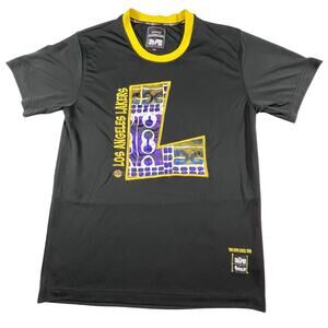 Los Angeles Lakers LA Shirt Two Hype Stitch NBA Lab Letter Performance Adult Md
